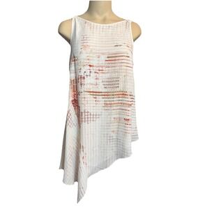 White House Black Market sleeveless asymmetrical lined Tunic Top size M‎ Artsy